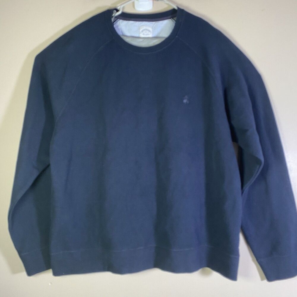 Brooks Brothers 1818 Sweatshirt Sweater Men 2XL Cotton Blend Pullover Navy Blue